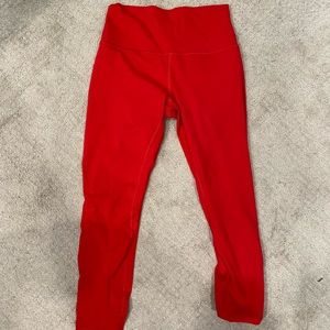 Red Align Lululemon Leggings